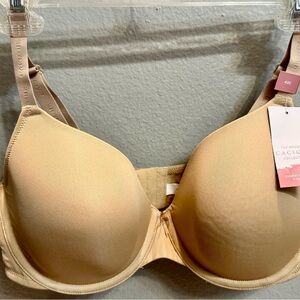 NEW W/TAG Cacique Beige Lightly Lined Underwire Tshirt Bra - 42C
